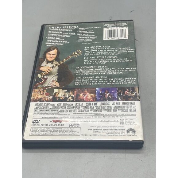 School of rock DVD copyright 2003 109 min PG-13 English paramount used see photo - Picture 2 of 6